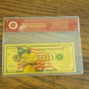 3/$20 Kobe Bryant 24k Gold Plated $100 Bill